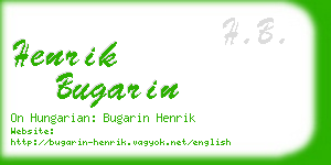henrik bugarin business card